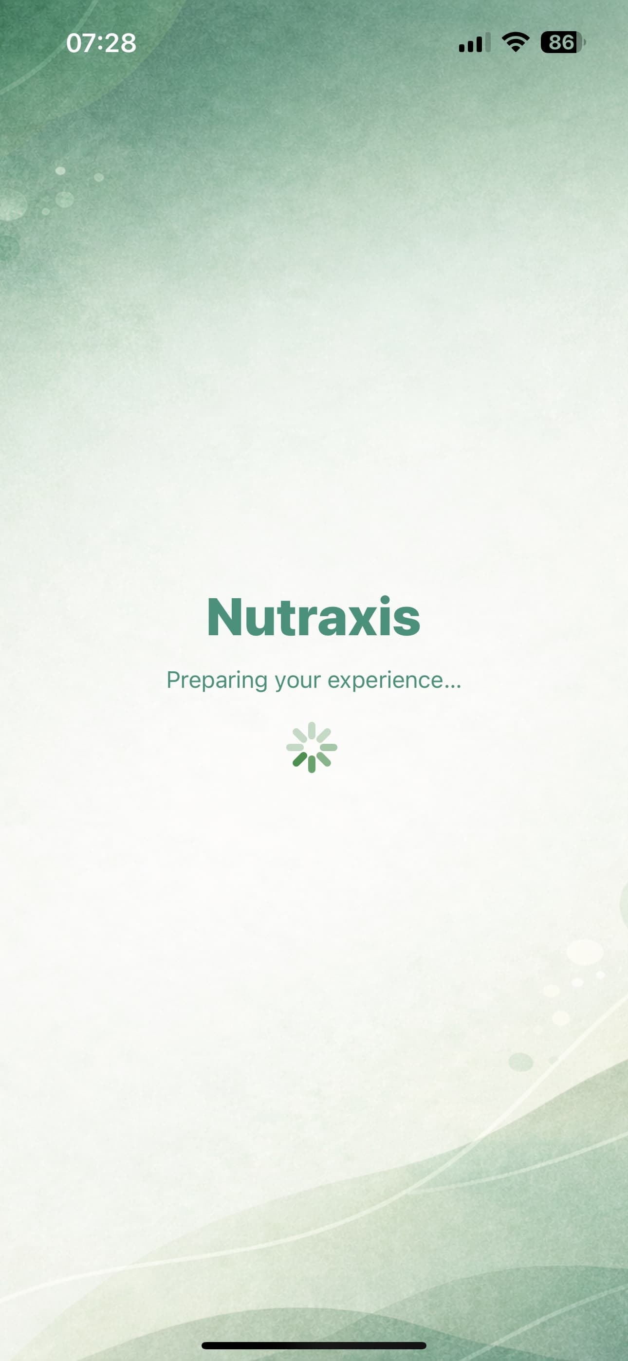 Nutraxis app screenshot: Calm by design